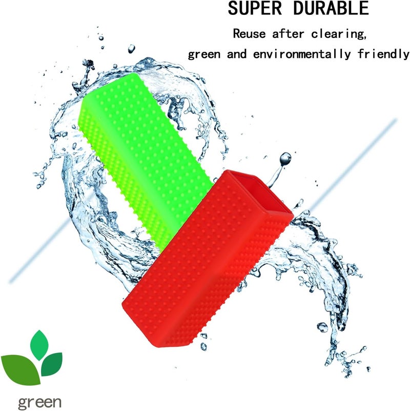 ysofun 2pcs Pet Dog Cat Hair Remover, Pet Hair Removal Tool, Hollow Cleaner Brush for car，Interior, Furniture, Sofa (red and green) - Image 5